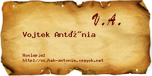 Vojtek Antónia névjegykártya